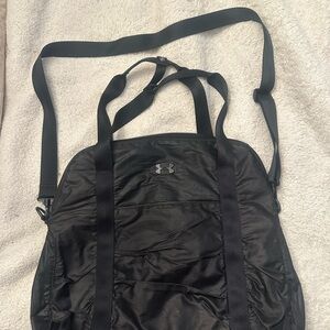 Under Armour Black Convertible Duffel Tote with Crossbody Strap